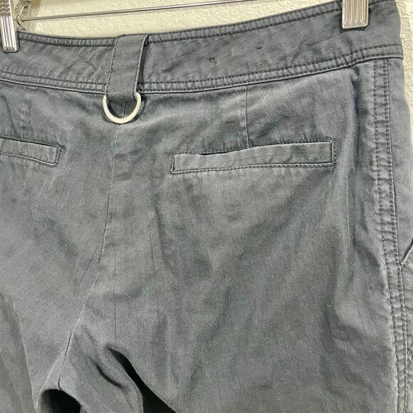 Vintage Y2K 00s Banana Republic Black D-Ring Cropped Trouser Size 2 Relaxed Fit - Picture 12 of 12